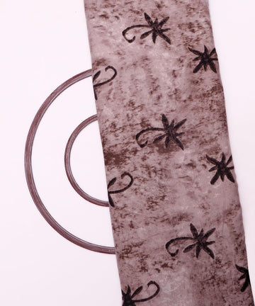 grey floral print rayon fabric
